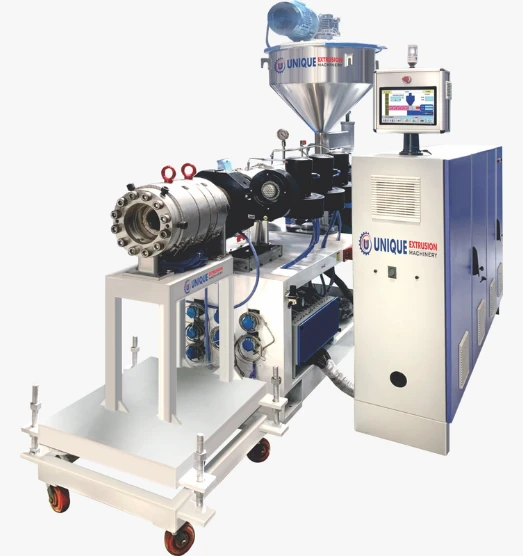 Custom PVC pipe making machine built for specific pipe size, output rate, material requirements, and factory layout in Ahmedabad
