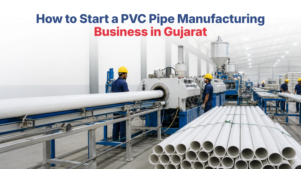 How to start a PVC pipe manufacturing business in Gujarat with PVC pipe extrusion machinery and production line